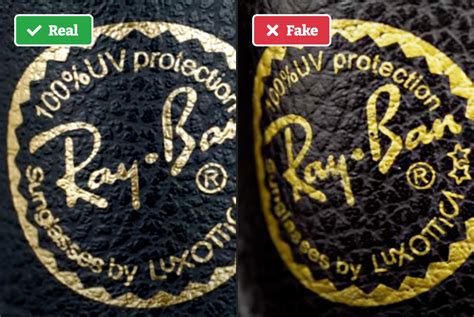 ray ban red case fake